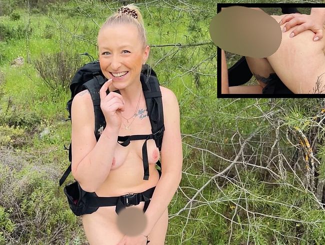 Nackt im Wald erwischt – echter Fremder fi**t mich sofort blank durch!