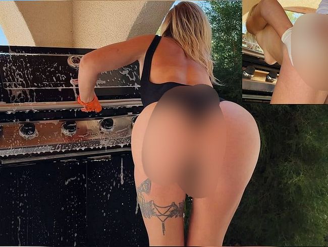 NOTGEILE LATEXSCHLAMPE am Grill Kameramann flippt total aus und flutet mir die Fresse mit wi**se!