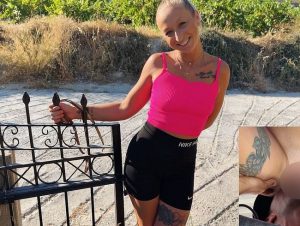 Taiga_LaLoca Porno Video: Sonntagsmorgens die Nachbarsfo**e geweckt seine Frau fährt und er lec*t und fi**t mich blank im Gart